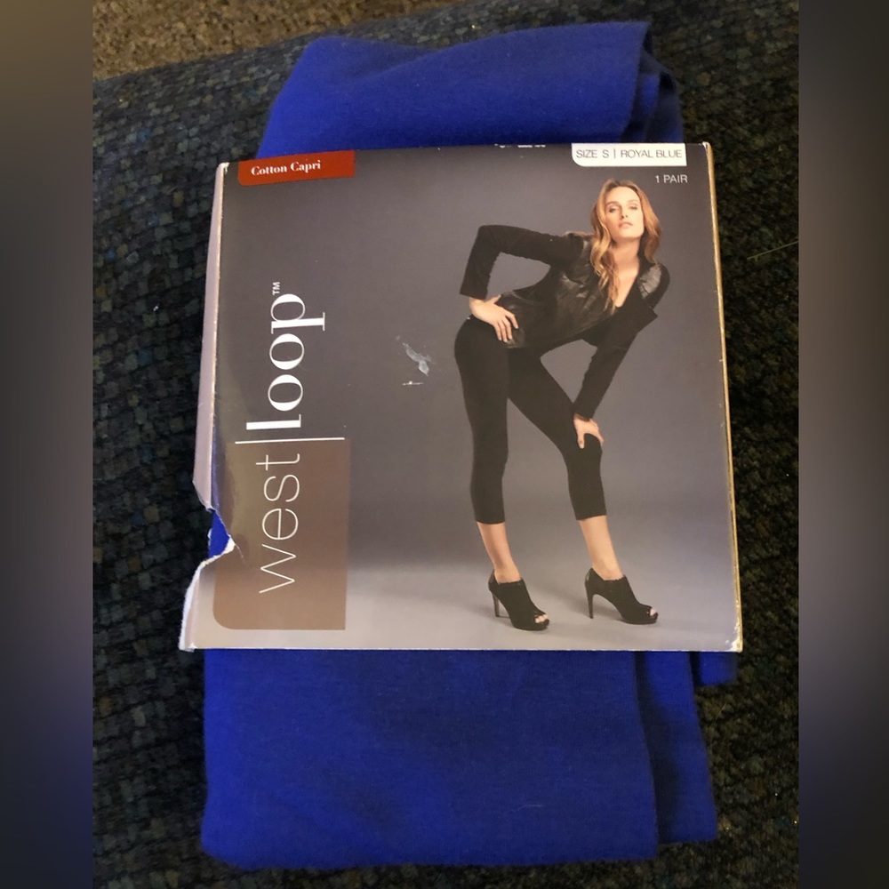 West Loop Royal Blue Cotton Capri small